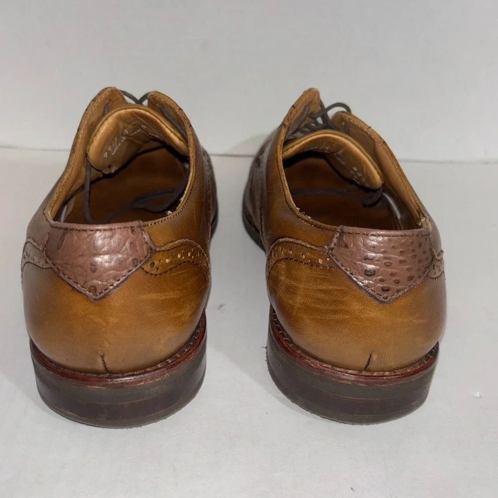 TB Phelps‎ Bixby Sheepskin Wingtip Pecan Men's 9